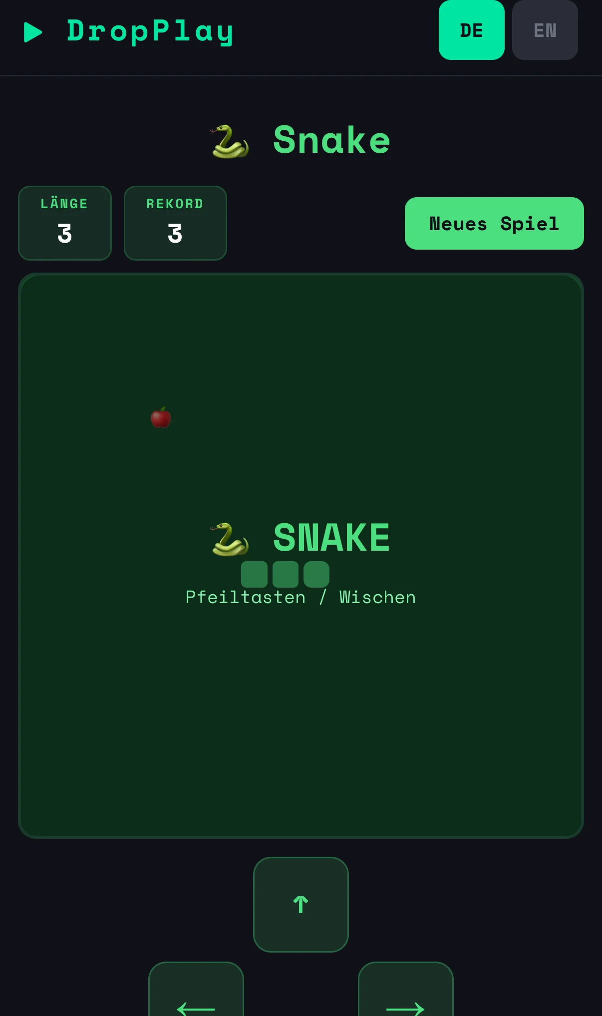 Dropplay Mobile — game snake