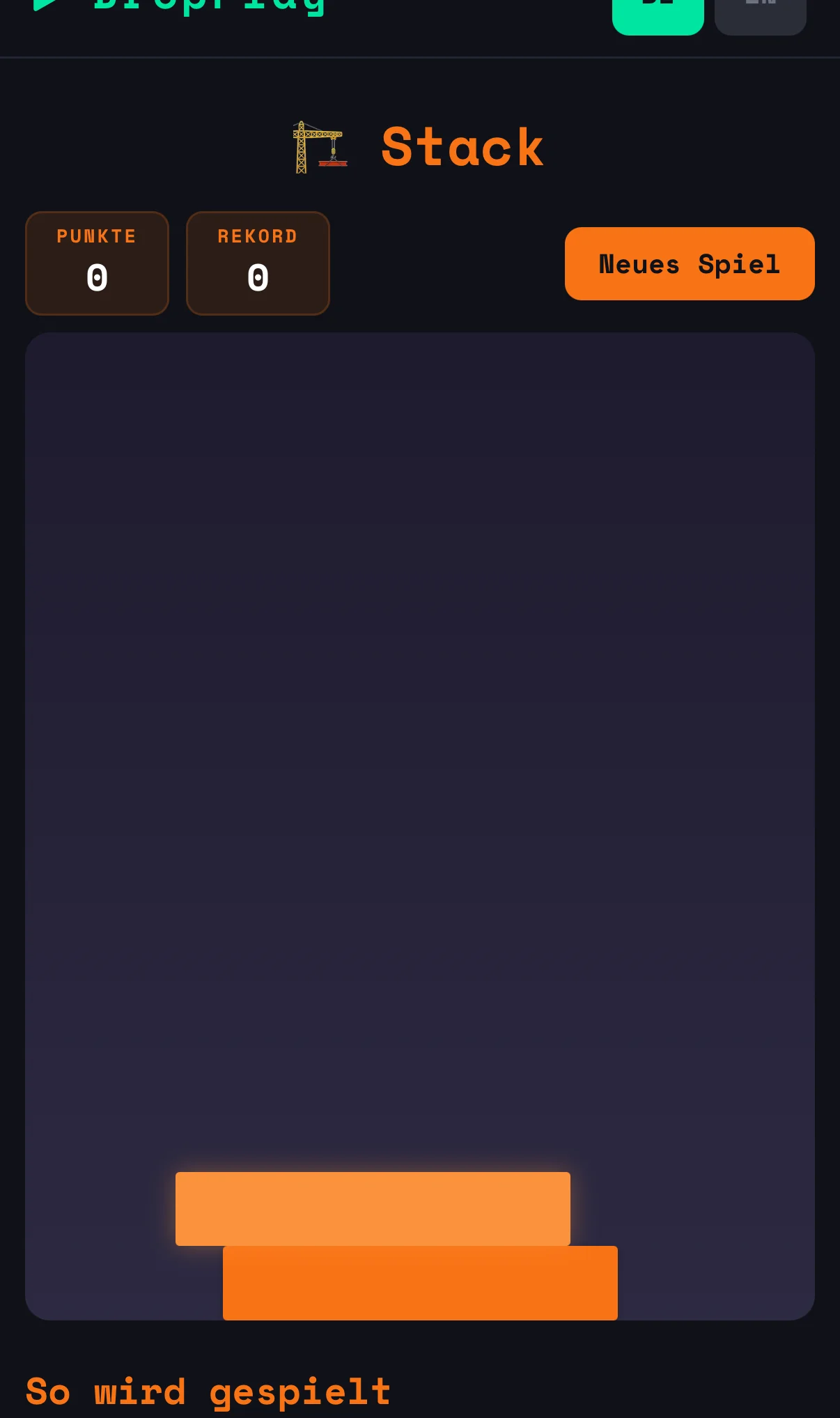 Dropplay Mobile — game stack