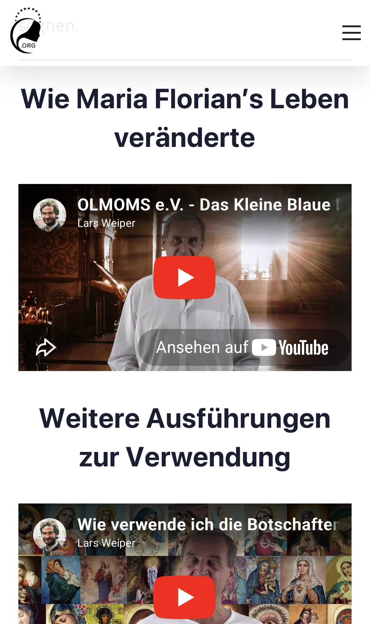 Olmoms Mobile — videos list