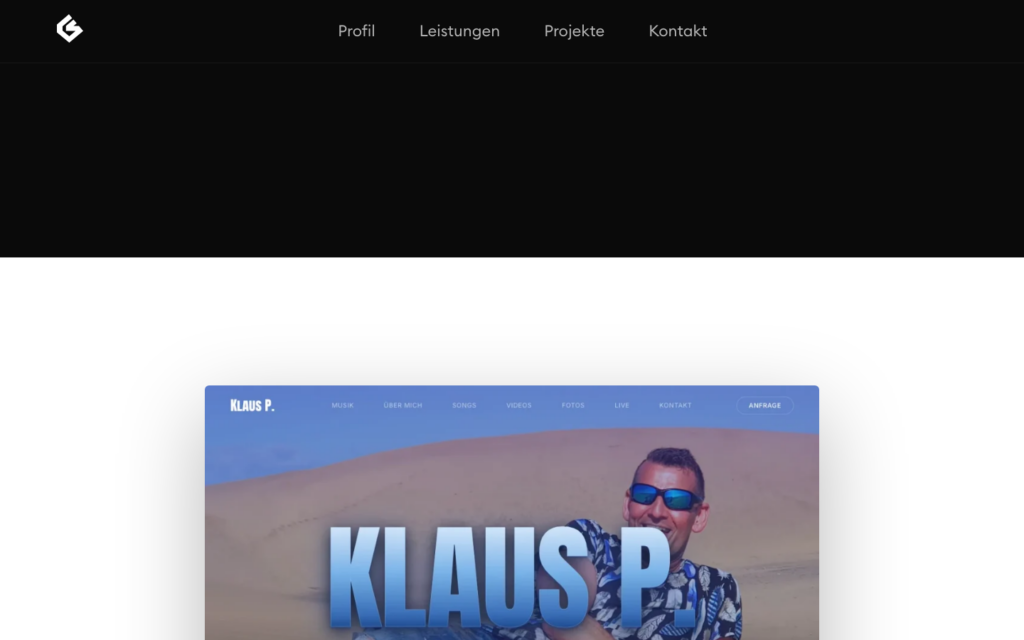 Portfolio Thumbnail — Klaus P. Portfolio Thumb