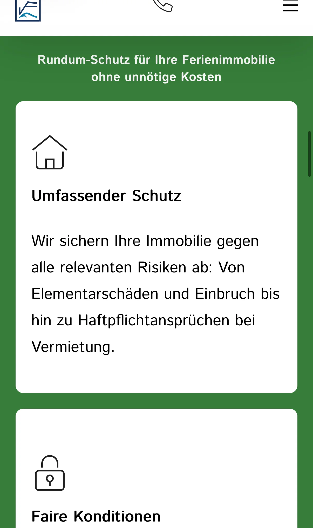 Versicherungferienhaus Mobile — all-round cover