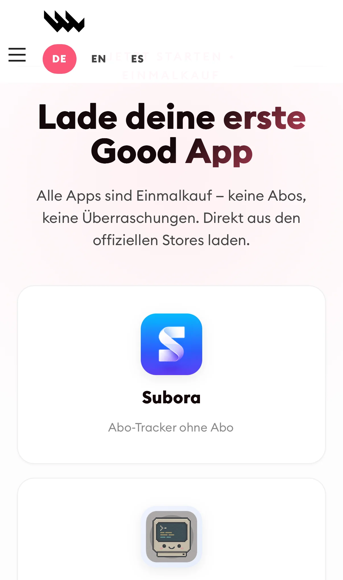 Wwwery Good Apps Mobile — cta app grid