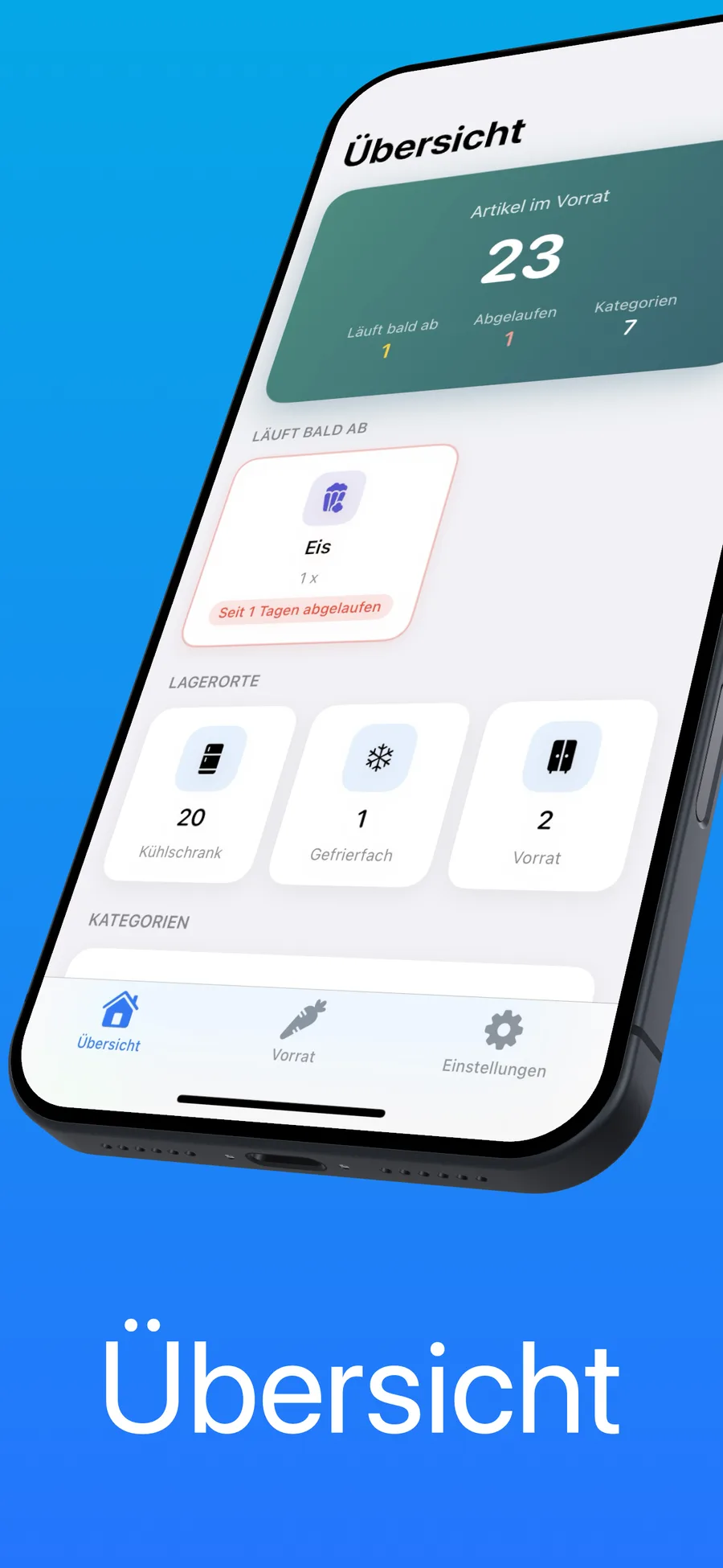 Fridoo App – Vorratsübersicht mit MHD-Tracking