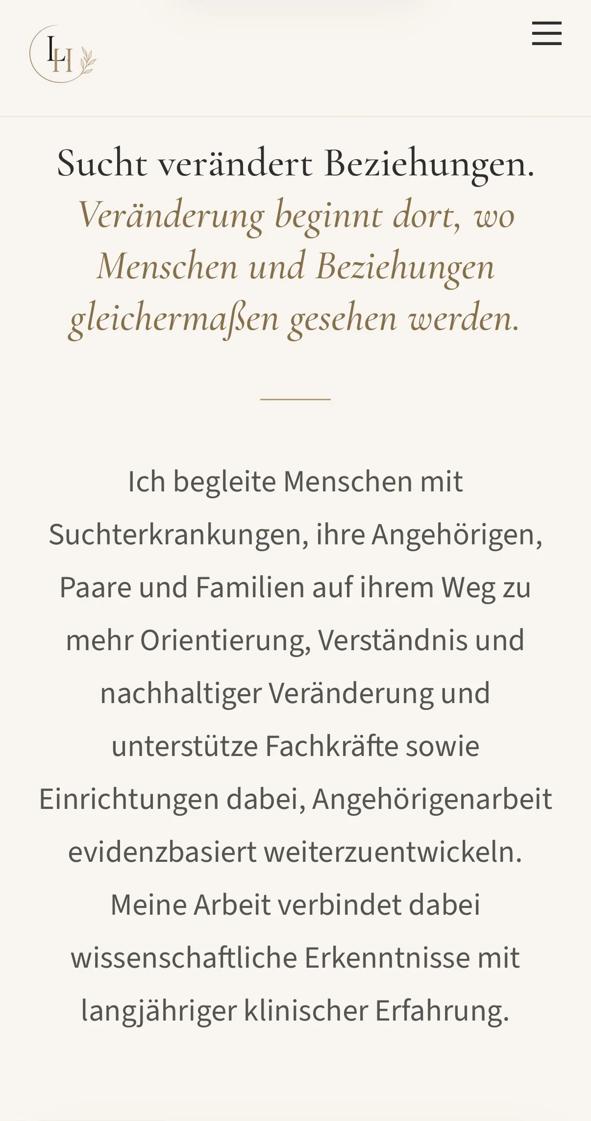 Leitsatz mobil: Sucht verändert Beziehungen